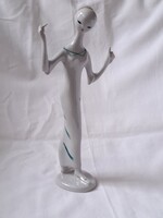 Drasche (Kőbányai Porcelángyár) kézzel festett, art deco táncos lány