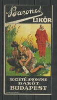 1920.- 1 db - számolócédula - Barones likőr - Barót - Budapest