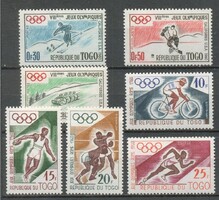 1960 - Squaw Valley-i téli és a római nyári olimpia - Togói - postatiszta sor