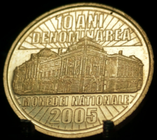 Románia 50 Bani, 2015 10. Évforduló - az "Új lej" bevezetése E05G2V