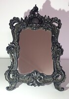 Vintage stílusú fém asztali tükör