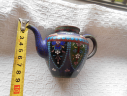 Antik Japán, zománcos kis méretű kancsó  CLOISONNÉ  ( Meji korszak )