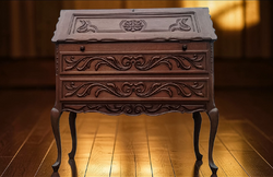 Neo-Baroque Two-Drawer Secretary