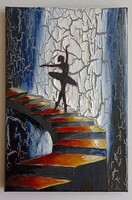 Ballerina akril festmény