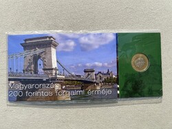 2009 200 Forint elsőnapi veret bliszter + 200 Forint UNC bankjegy
