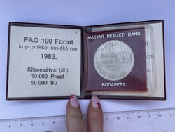 -AX222- Régi 100 Forintos FAO Emlékérem ENSZ 1983.