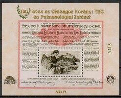 2001 - 100 éves az Országos Korányi TBC Intézet - emlékív