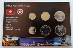 Hong Kong 6 érme bliszter forgalmi sor