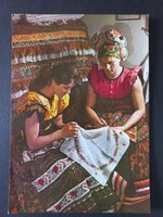 Régi képeslap - Mezőkövesdi népviselet