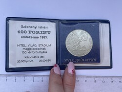 -AX233- Régi 100 Forintos Emlékérem Széchenyi István Művei Megjelenésének 150. Évfordulójára 1983.