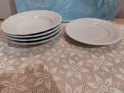 Zsolnay, fehér porcelán, paraszt tányér