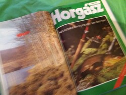1985.MAGYAR HORGÁSZ képes havilap TELJES ÉVAD könyvbe kötve a képek szerint