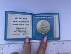-AX236- Régi 100 Forintos Emlékérem Czóbel Béla Festőművész Születésének 100. Évfordulójára 1983.