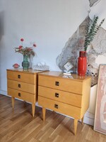 Vintage fiókos éjjeliszekrény pár, LV 1186