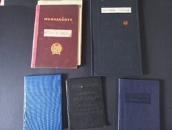 Régi igazolványok - Munkakönyv, MÁV, Szakszervezeti tagsági, Leckekönyv