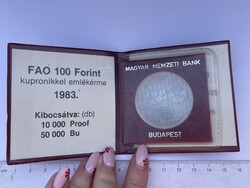 -AX227- Régi 100 Forintos FAO Emlékérem ENSZ 1983.