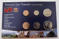 Trinidad és Tobago 6 érme bliszter forgalmi sor