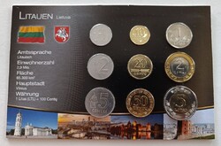 Litvánia 9 érme bliszter forgalmi sor