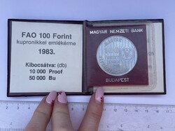 -AX230- Régi 100 Forintos FAO Emlékérem ENSZ 1983.