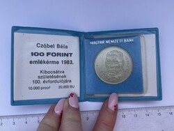 -AX237- Régi 100 Forintos Emlékérem Czóbel Béla Festőművész Születésének 100. Évfordulójára 1983.