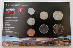 Szlovákia 7 érme bliszter forgalmi sor
