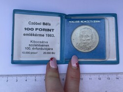 -AX219- Régi 100 Forintos Emlékérem Czóbel Béla Festőművész Születésének 100. Évfordulójára 1983.