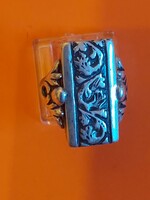 Csodas kidolgozasu 925-ös sterling ezüst kézműves antikolt unisex gyűrű 50-es méret