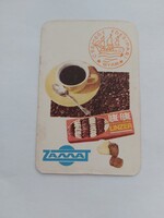 CSEMEGE ÉDESIPARI GYÁR ZAMAT KEKSZ kártyanaptár 1969 - TERE-FERE CSOKOLÁDÉS LINZER