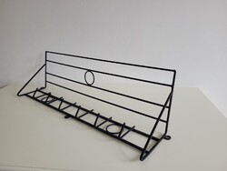 Régi retro 71 cm es vas fali előszoba fogas akasztó kalaptartó mid century