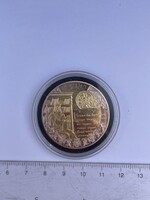 -AX249- Aranyozott Emlékérem Magyar Századok XIII. Század és Halotti Beszéd és Könyörgés