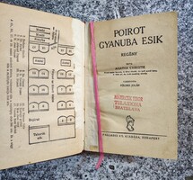 Poirot gyanuba esik Agatha Christie Palladis Rt. 1935 elsőmagyar nyelvű  kiadás