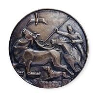 Olcsai kiss zoltán, hunting exhibition bronze plaque - 53089