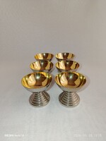 Art deco stílusú fém röviditalos POHÁRKÉSZLET