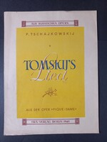 Vintage kottafüzet – Csajkovszkij: Pikk dáma, Tomskij dala (1949)