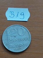 BRAZÍLIA BRASIL 20 CENTAVOS 1967 Réz-nikkel  B19