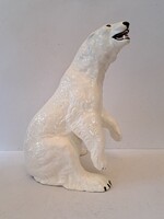 Hatalmas!!! Nagy méretű jegesmedve porcelán szobor Polar bear