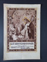 Elsőáldozási emléklap 1937 - Jézus gyermekekkel – wekerletelepi templom Winkler József plébános