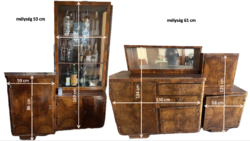 Art deco dió furnér szekrény