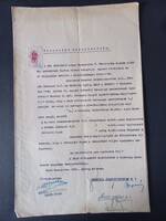Horthy-kori társasági szerződés 1941 Budapest pengős bélyeges okirat
