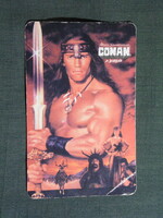 Kártyanaptár,MOKÉP,mozi,Arnold Schwarzenegger,Conan a barbár film, 1989  (2)  ,sérült,