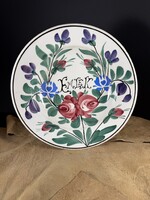 Antik Willhelmsburgi emlék feliratos falitányér