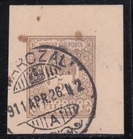 MAGYAR KIR. POSTA 5 Fillér MARCZALI, Marcali Pecsét 1911 Díjjegyes Levelezőlap Kivágás