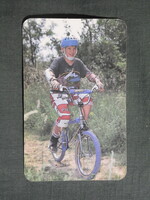 Kártyanaptár,VIDIA vas műszaki iparcikk üzletek,Baja,Szeged,BMX kerékpár, 1990  (2)  ,sérült,