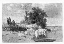 Képeslap: Tehenek. Lotz Károly festmény.