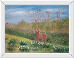 Hajdú Imre "Ördög sétája" akrilfestmény