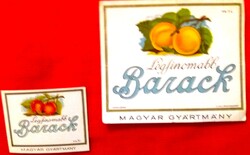 ANTIK - ZWACK - LEGFINOMABB BARACK PÁLINKA címke kettő méret - GYŰJTŐI ÁLLAPOT a képek szerint
