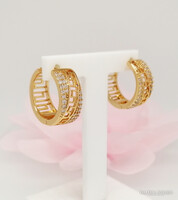 Xuping aranyozott antiallergén karika fülbevaló, 18 mm (4033)