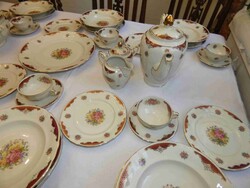 Gyönyörű állapotú antik, 12 személyes, 69 darabos Gebrüder Winterling ét- és kávéskészlet