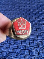 Vintage MEDFK aranyozott ezüst gyűrű