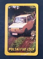Polski Fiat 126P kispolski kártyanaptár 1976